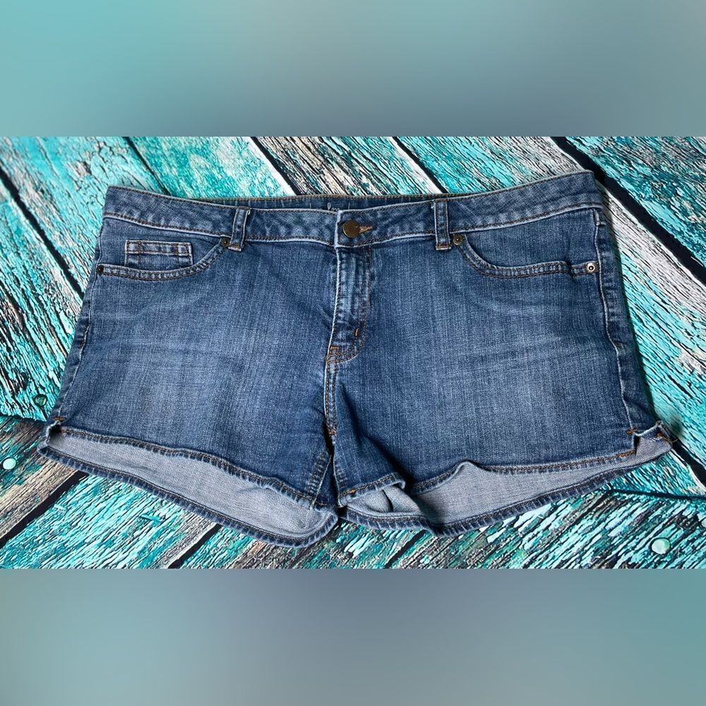 LONDONJEAN Dark Blue Denim Jean Shorts